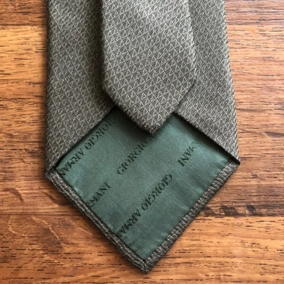 Giorgio Armani Green Small Pattern Tie
